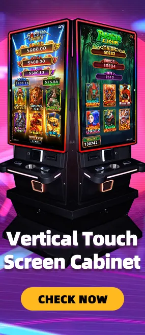 slot machine vertical touch screen cabinet